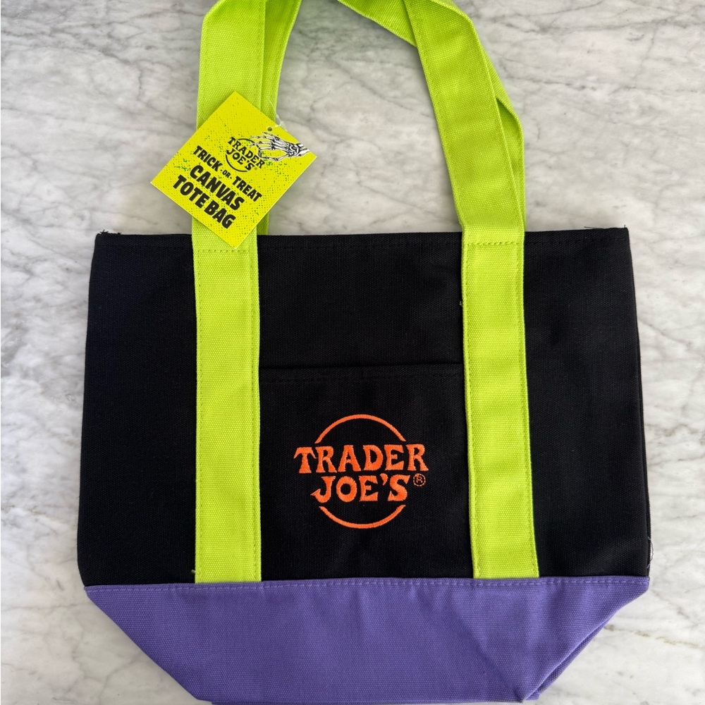 Trader Joe's Halloween Black and Purple Mini Bag